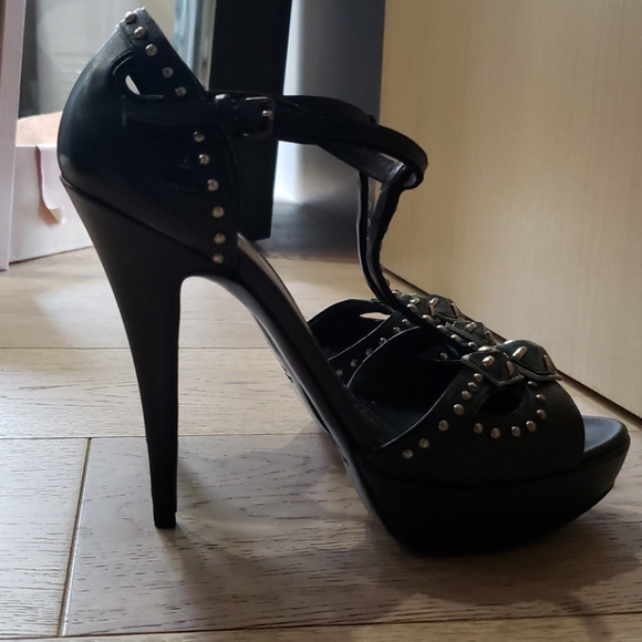 Like🆕️ Miu Miu T Strap Studded Heels - Picture 4 of 7